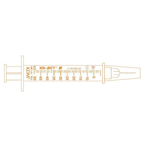 Insulinspruta kanyl KD-Ject – 0,3ml 30G (0,30)x8mm – 100 st