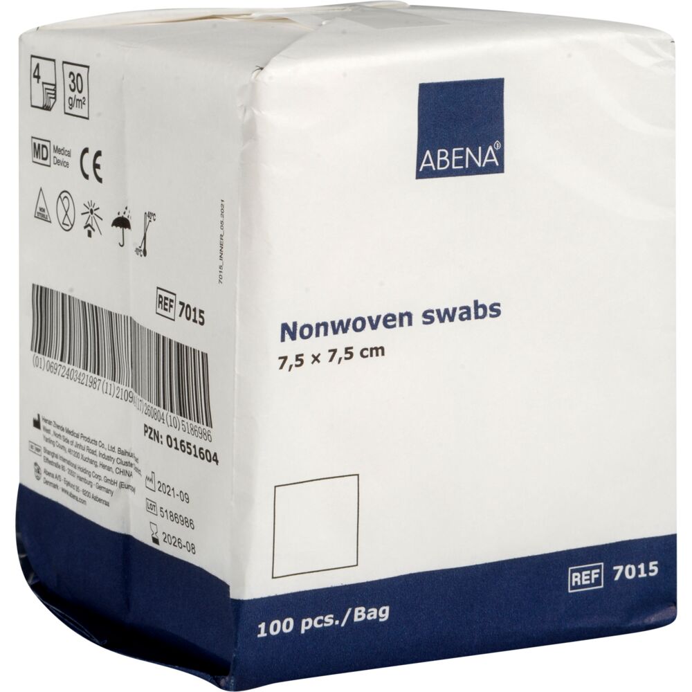 Kompress nonwoven vit 4-lags 7,5×7,5