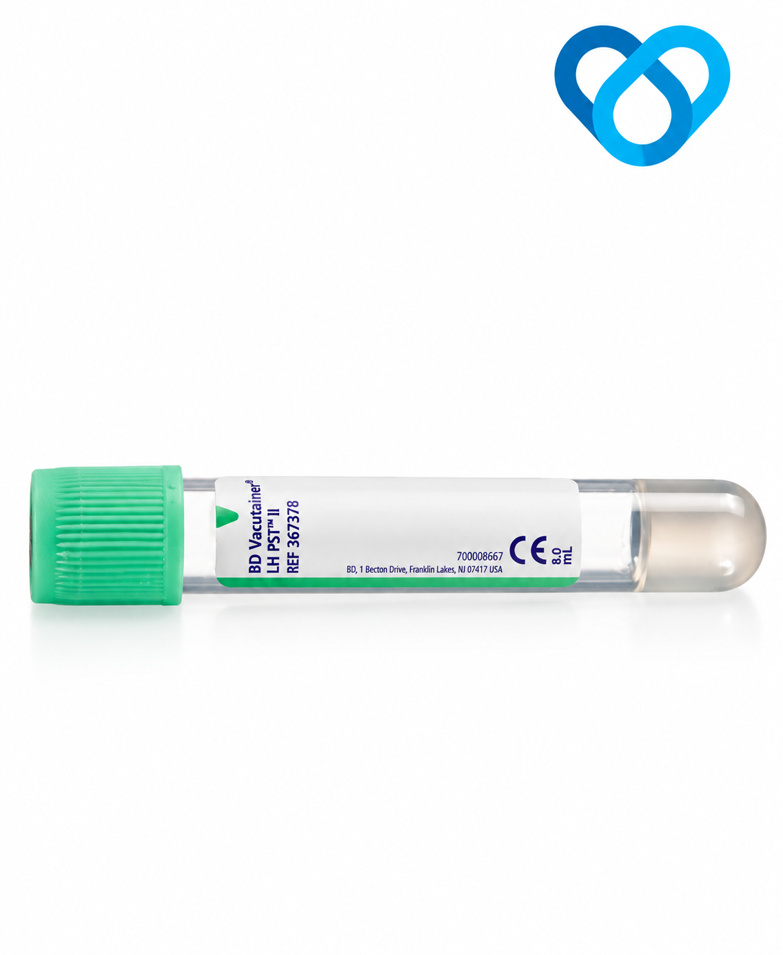 Li-heparin/PRP 8 ml grön 100st