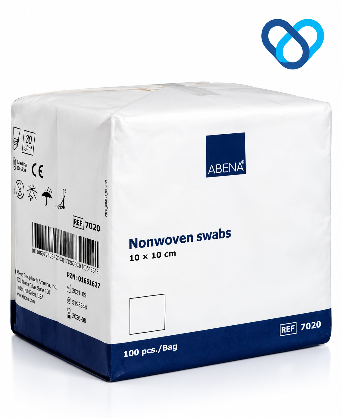 Compress nonwoven white 4-layer 10x10cm