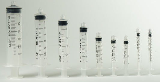 Spruta luer lock centrisk olika storlekar